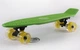 Скейтборд пластиковый Penny LED WHEELS FISH 22in со светящимися колесами SK-405-8 (салат-чер-желтый) - изображение 1