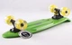 Скейтборд пластиковый Penny LED WHEELS FISH 22in со светящимися колесами SK-405-8 (салат-чер-желтый) - изображение 2