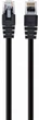 Патч-корд Cablexpert CAT6 UTP 0.25 м Чорний (PP6U-0.25M/BK) - зображення 1