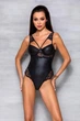 Боди из эко-кожи и кружева Loona Body Passion XXL/XXXL Черный ( SO5357 ) - изображение 7