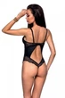 Боди из эко-кожи и кружева Loona Body Passion L/XL Черный ( SO5355 ) - изображение 4