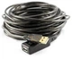 Подовжувач USB 2.0, активний репітер, кабель AM-AF 10 м - зображення 1