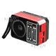 Портативный FM радиоприемник NEEKA NK 204 USB ФМ радио проигрыватель на аккумуляторе та батарейках, Красный - изображение 7