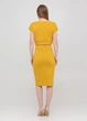 Трикотажний костюм топ + пряма спідниця міді Подіум 28125-MUSTARD S Горчичный - изображение 2