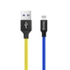 Кабель ColorWay USB-Lightning, 2.4А, 1м, Blue/Yellow (CW-CBUL052-BLY) - зображення 1