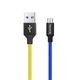 Кабель ColorWay USB-microUSB, 2.4А, 1м, Blue/Yellow (CW-CBUM052-BLY) - зображення 1