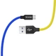 Кабель ColorWay USB-microUSB, 2.4А, 1м, Blue/Yellow (CW-CBUM052-BLY) - зображення 4