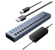 USB хаб Orico BT2U3-16AB USB 3.0 16 портів алюмінієвий з блоком живлення hub концентратор - зображення 11