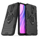 Чехол Iron Ring для Xiaomi Redmi 9 бампер противоударный с подставкой кольцом Black - изображение 1