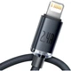 Кабель BASEUS Crystal Shine Series Fast Charging Data Cable USB to iP 2.4A Black 1.2м (CAJY000001) - зображення 3