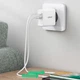 Мережевий зарядний пристрій UGREEN CD170 USB+USB Type-C Wall Charger 36W 3A White (60468) - зображення 3