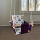 Дитяча гойдалка Infancy Африка підвісна з натурального дерева фіолетова тканинна основа від 7 місяців до 5 років. - зображення 2