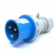 Вилка силовая кабельная IP44 SEZ 32A 2P+PE 230V IVN 3232 (переносная) - изображение 1