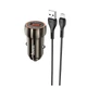 Зарядний автомобільний HOCO Z46 (1USB/QC3.0/3A/18W) Micro USB Сірий - зображення 1