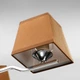 Люстра стельова з абажуром Light House DL-18375/3 хром коричневий плафон - зображення 3