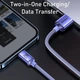 Кабель Baseus CAJY000101 Crystal Shine Series Lightning 2.4A 200см purple - изображение 5