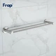 Держатель для полотенец двойной FRAP F30109 600мм округлый из нержавеющей стали сатин - изображение 3