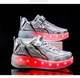 Роликові кросівки з LED підсвічуванням сірі на 2-х колесах (LR 1276) 30(19см) - зображення 3