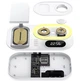 Док-станція з годинником та LED підсвічуванням STR 4 in 1 (для iPhone/Apple Watch/AirPods/USB) - White - зображення 7