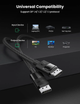 Кабель DisplayPort 1.4 Ugreen DP114 DP Male to Male 8K Round Cable ABS Shell Braid 1.5m Black (UGR-80391) - зображення 4