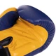 Перчатки боксерские кожаные FAIRTEX Pro (размер 16oz, Синий-желтый) (BO-3783_Синий желтый_16_унции) - изображение 4