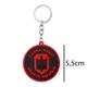 Брелок на ключи Magnet резиновый Трезубец с Мечом 5,5x5,5x0,3 см Черно-красный (19405) - изображение 3