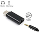 Перехідник Type-C to Audio Aux 3.5 mm Black - зображення 1