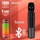 Караоке мікрофон Losso M6 Premium Duet чорний із стерео звуком - зображення 3