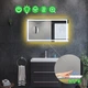 Прямоугольное зеркало с LED подсветкой 120 на 80 см, с двумя сенсорами и подогревом, модель Karnet La Mir (Karnetg384) - изображение 2