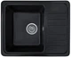 Мойка кухонна, прямоугольная, гранитная Valetti 9R 570x460мм Черная - изображение 4