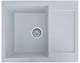 Мойка кухонная, прямоугольная, композитная Valetti 26R 62х50см Серая - изображение 4