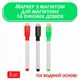 Маркеры для доски планера-календаря и офисной доски маркеры на водной основе с магнитом стираемый 3 шт маркери разноцветные Fastisi Family 195 -17 - изображение 1