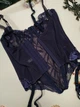 Корсет ажурный со съемными подвязками для чулок Lormar 70B + подарок стринги фиолетовый(L2024) - изображение 4