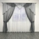 Шторы шифоновые с ламбрекеном ALBO серые 150×270 см (LS-295-35) - изображение 2