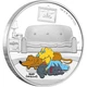 Серебряная монета 1oz Мэгги Симпсон (серия "Симпсоны") 1 доллар 2019 Тувалу (цветная) - изображение 3
