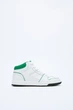 Высокие кожаные кеды хайтопы Zara 5602/810/030 40 р. 26,0см Белый с зеленым - изображение 3