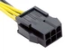 Перехідник для відеокарти 6 -> 8 pin 18AWG 22 см PCI-E кабель GPU (534519808-1) Чорно-жовтий - зображення 5