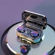 Бездротові Bluetooth навушники TWS М12 з LED підсвічуванням індикатором заряду павербанком та сенсорами керування Чорні - зображення 7