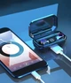 Бездротові Bluetooth навушники TWS М12 з LED підсвічуванням індикатором заряду павербанком та сенсорами керування Чорні - зображення 10