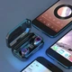 Бездротові Bluetooth навушники TWS М12 з LED підсвічуванням індикатором заряду павербанком та сенсорами керування Чорні - зображення 11