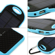 Повербанк на сонячній батареї Solar Charger 10000 mAh Power Bank вологозахищений з LED ліхтариком Блакитний - зображення 8