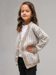 Детский кардиган для девочки ARTKNIT Лапки 26541 116-122 см Бежевый (4823093440173) - изображение 1