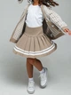 Детский кардиган для девочки ARTKNIT Лапки 26541 116-122 см Бежевый (4823093440173) - изображение 4
