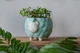 Керамический горшок для растений Mini Plant Овечка Животное мятная, размер 10,5 x 9,5 см - изображение 2