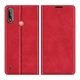 Чохол Taba Retro-Skin для Motorola Moto E7i / E7 Power / E7i Power книжка шкіра PU з візитницею червоний - зображення 6