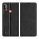 Чехол Taba Retro-Skin для Motorola Moto E7i / E7 Power / E7i Power книжка кожа PU с визитницей черный - изображение 6