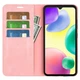 Чехол Taba Retro-Skin для Xiaomi Redmi 10C книжка кожа PU с визитницей розовый - изображение 2