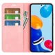 Чехол Taba Retro-Skin для Xiaomi Redmi Note 11 / Note 11S книжка кожа PU с визитницей розовый - изображение 2