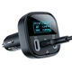 Автомобільний зарядний пристрій Acefast B5 101W (2C+A) Metal Car Charger With OLED Smart Display (AFB5B) - зображення 3