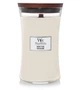 Ароматична свічка Woodwick Large White Teak з ароматом сандалового дерева і дуба 609 г - зображення 1